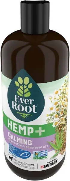 NEW! EverRoot Dog Supplement by Purina, Calming Oil - 16 oz.