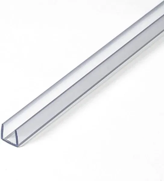 Outwater Plastics 341-Cl Clear Rigid Vinyl Clear Plastic U Channel C Channel 72 Inch Lengths