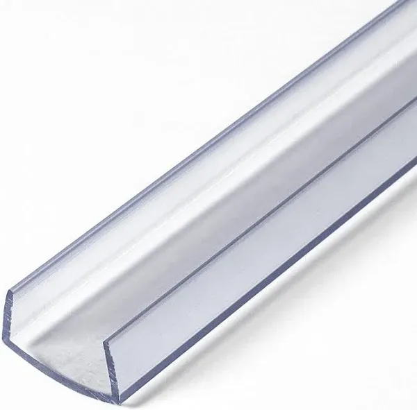 Outwater Plastics 341-Cl Clear Rigid Vinyl Clear Plastic U Channel C Channel 72 Inch Lengths