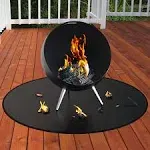 30&#034; Fire Pit Mat &amp; under Grill Mat, 2-Layer Thickened Grill Mat for Outdoor 