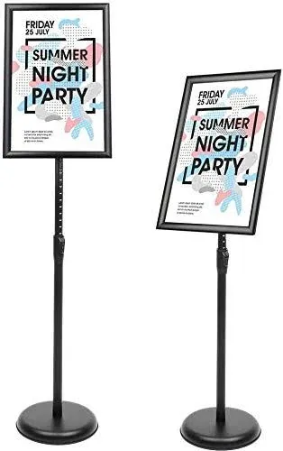 Adjustable Pedestal Poster Sign Stand,8.5 x 11 Advertising Business Menu Sign...