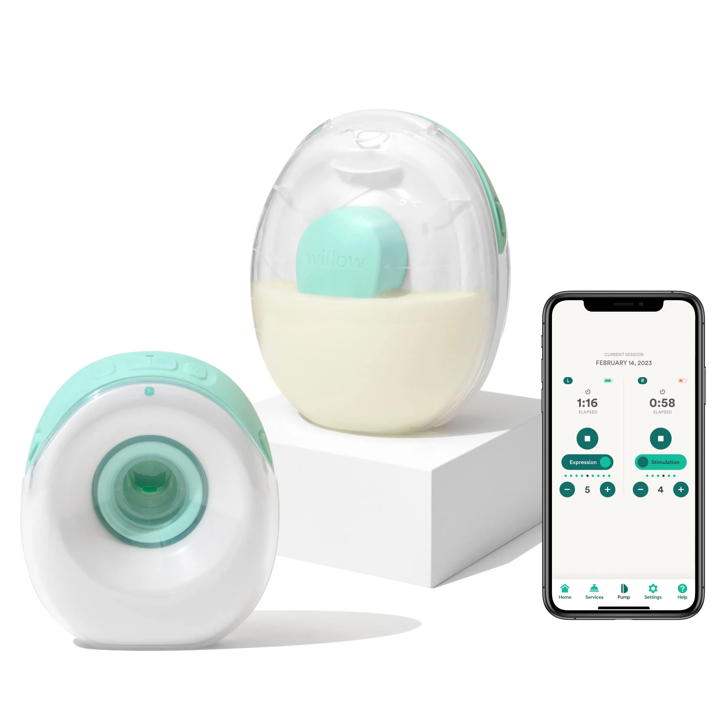 Willow Go Wearable Double Electric Breast Pump