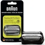 32B Replacement Shaver Head Foil Cassette for Braun Shavers Razor Series 3 Black