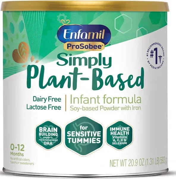 Enfamil ProSobee Soy-Based Infant Formula, for Sensitive Tummies, Powder 12.9 oz Can