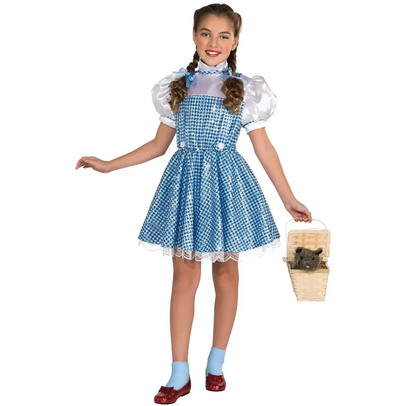 Kids' The Wizard of Oz Dorothy Halloween Costume Dress with Hair Bow