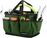 Gardening Tote Bag, Deluxe Garden Tool Storage Bag and 12 Inch, Dark Green 