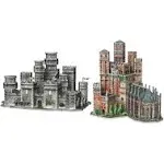 WREBBIT 3D Game of Thrones Bundle Pack Includes Both The Red Keep & Winterfell 3D Jigsaw Puzzles (1,755 Puzzle Pieces)