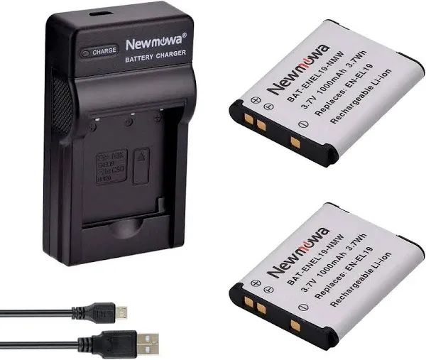 Finydr Battery and Charger for Nikon Coolpix