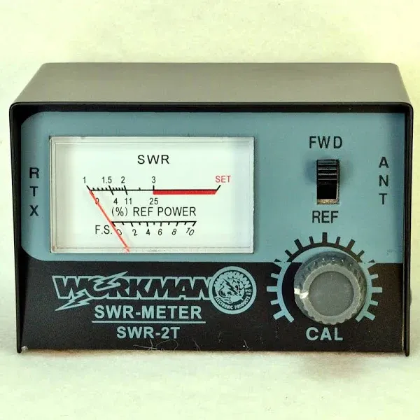 SWR METER for CB Radio Antennas with 3' Jumper cable - Workman SWR2T & CX-3-PL-PL