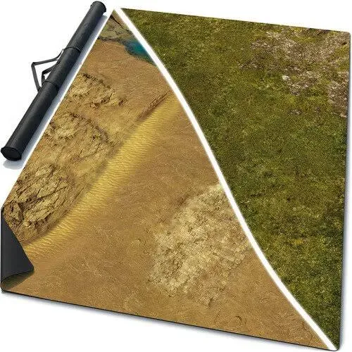 Warzone Studio 6’ x 4’ Double-Sided Rubber Battle Mat: Deserted Heart + Homeland + Bag