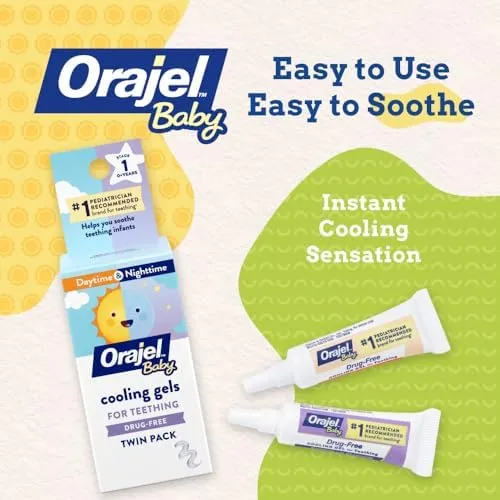 Orajel Baby Daytime/Nighttime Non-Medicated Cooling Gels for Teething