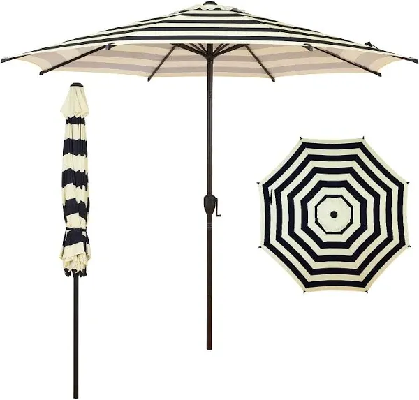 Abba Patio 9ft Outdoor Patio Umbrella, Push Button Tilt and Crank