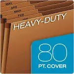 Pendaflex Heavy-Duty Expanding Open Top File 31 Pockets 1/3 Tab Letter Brown