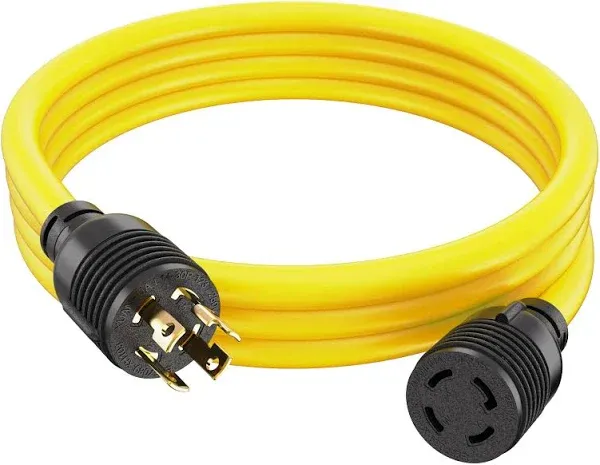 30 Amp Generator Cord 4 Prong, Extension Generator Cable, 10 FT, 125-250V, 7500 