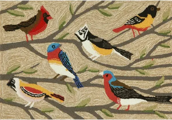 Liora Manne Frontporch Birds Indoor/Outdoor Rug Multi