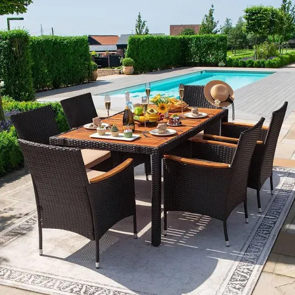 Devoko 7 Pcs Patio Conversation Set