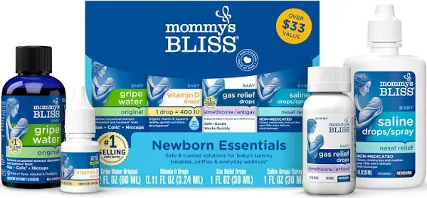 NEW Mommy&#x27;s Bliss Newborn Essentials Baby Gift Set Newborn 4 Count 03/23