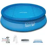 Intex 15ft x 48in Easy Set Above Ground Inflatable Pool w/ Pump and Solar Cover