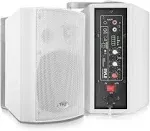 Pyle Bluetooth Indoor Outdoor 5.25 in Speaker System, White (2 Pack) (Used)