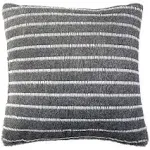 Lakeside Striped Faux Fur Throws or Accent Pillows - Striped Faux Fur Accent Pillow Gray