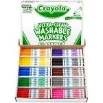 Crayola Ultra-Clean Washable Marker Classpack, Fine Bullet Tip, 10 Assorted Colors, 200/Pack