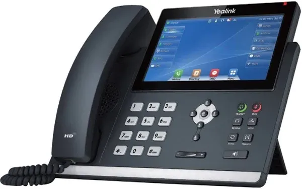 Yealink T48G SIP POE Office Phone Bundle with Power Supply and Microfiber Cloth - Requires VoIP Service - Vonage, Ring Central, 8x8, Mitel or Cloud Services (T48G Basic Bundle)