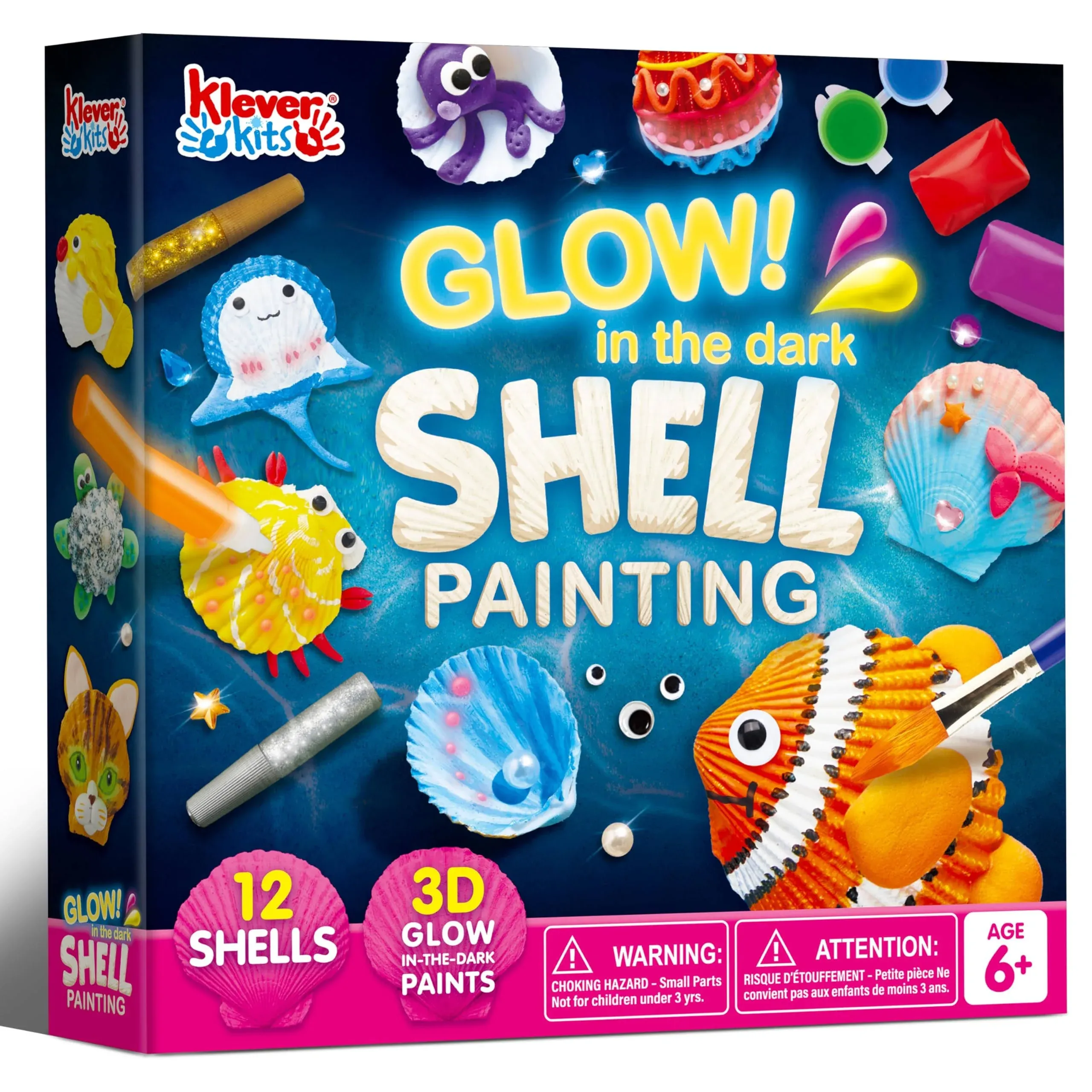 Klever Kits Sea Shell Painting Kit for Kids,Art and Craft Kits for Kids Age