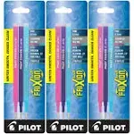 Pilot Refills for FriXion Erasable Gel Ink Pens, Fashion Assorted, Pack of 9 (77336)