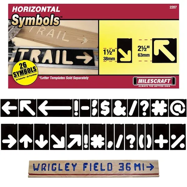 2207 1.5in. &amp; 2.5in. Arrow and Symbol Templates for Sign PRO &amp; Sign Crafter J...