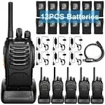 Baofeng BF-888S 2 Way Radio Walkie Talkies Long Range Rechargeable Two Way Radio with 12 1500mAh Li-Ion Batteries (6 Pack)