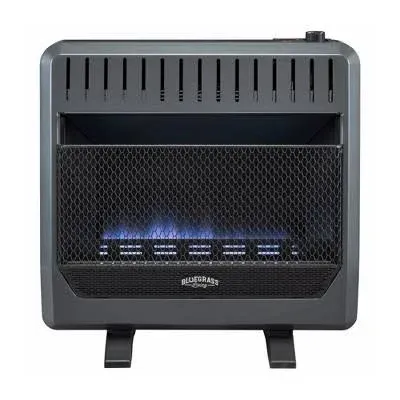 Bluegrass Living Ventless Propane Gas Blue Flame Space Heater with Thermostat Control