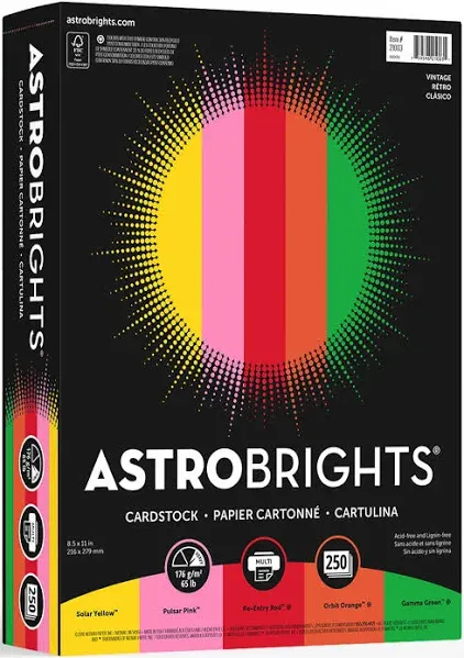 Astrobrights Vintage Assortment Cardstock