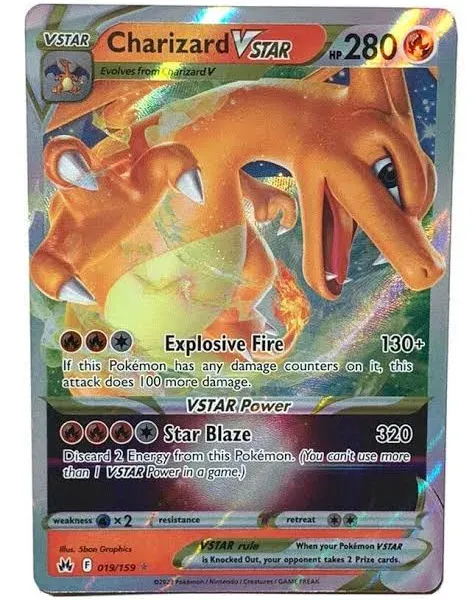 Pokemon Crown Zenith Rare Charizard V Trading Card Game