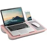 Lap Desk w/Cushion &amp; Handle Fits up to 15&#034; Laptop, Mouse Pad Tablet Phone Holder