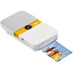 Kodak Smile Instant Print Digital Camera – Slide-Open 10MP Camera w/2x3 Zink Printer (White/ Yellow)