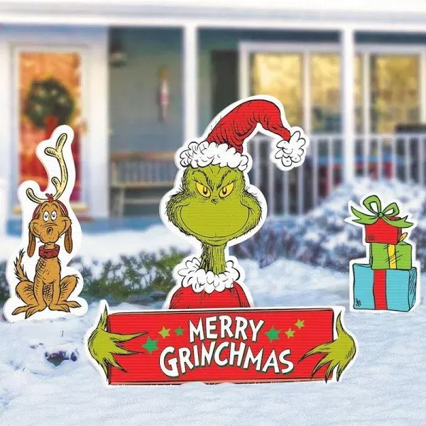 Amscan Grinch Lawn Signs