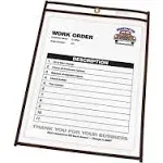 C-Line&#174; Shop Ticket Holders, Stitched, Both Sides Clear, 50 Sheets, 8.5 x 11, 25/Box ;