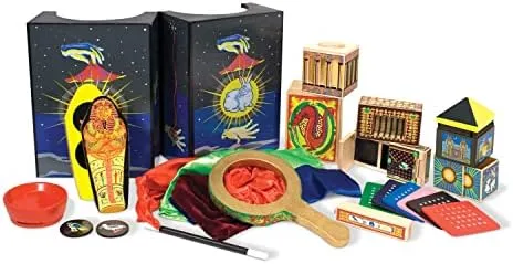 Melissa &amp; Doug Deluxe Magic Set Wooden Storage Box And Pieces NEW SEALED