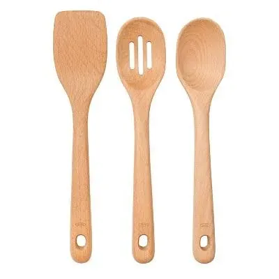 OXO Softworks 3 Pc Wooden Utensil Set, Beachwood