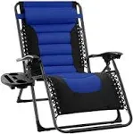 Oversized Padded Zero Gravity Chair, Folding Outdoor Patio Recliner, XL Anti Gra