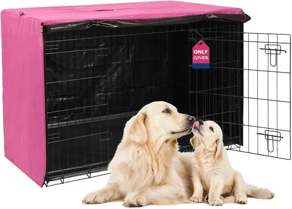 HiCaptain Polyester 24in Dog Crate Cover - Durable Windproof Pet Kennel Cover for Wire Crate Indoor Outdoor Protection (24 inches, Light Tan)