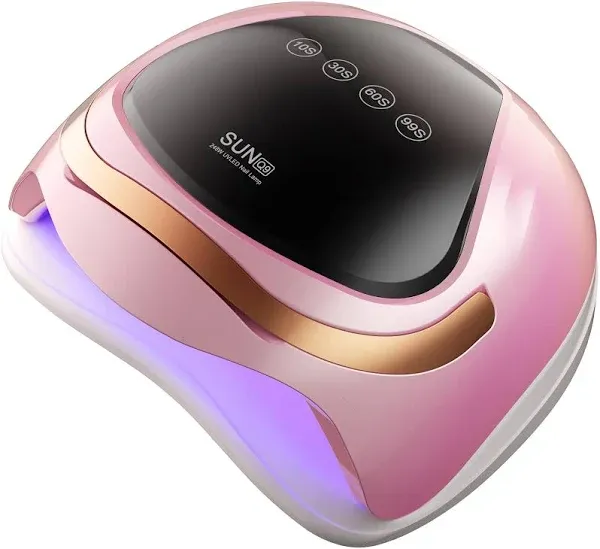 AJELU 248 W UV LED Nail Lamp, Nails Dryer for Gel Nail Polish, Fast Curing with Automatic Sensor 4 Timers and Lcd Displa