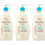 Aveeno Baby Gentle Wash & Shampoo, Natural Oat Extract, 3 x 18 fl. oz