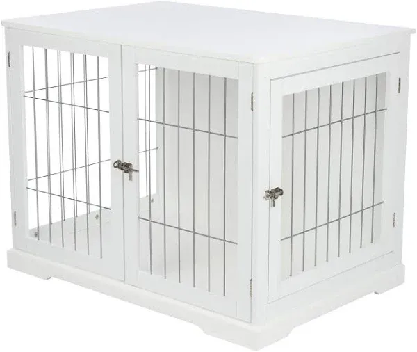 38.7&#034; Indoor Dog Crate, Wooden Crate Table for Dogs up to 66 Lb, Large Dog Kenne