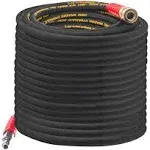 Hourleey Black 50FT Kink Resistant Pressure Washer Hose with 3/8 Inch Connect