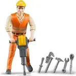 60020 Construction Worker with Jackhammer and Tools