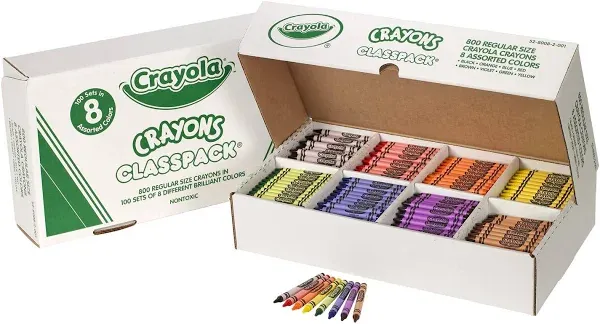 Crayola CYO528016 Classpack Regular Crayons - 16 pack, 50 count each