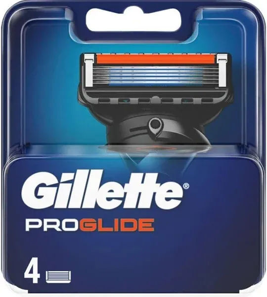 GILLETTE PROGLIDE Razor Blades 4 Shaving Heads Fusion5 New Genuine FAST FREE P&amp;P