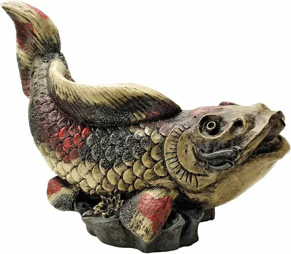 Design Toscano Showa Asian Koi Spitter Piped Statue EU1046