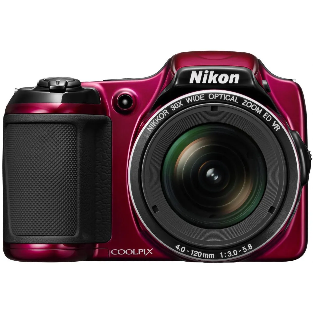 Nikon COOLPIX L820 16MP Digital Camera Red New Open Box 2GB SD Card &amp; Strap